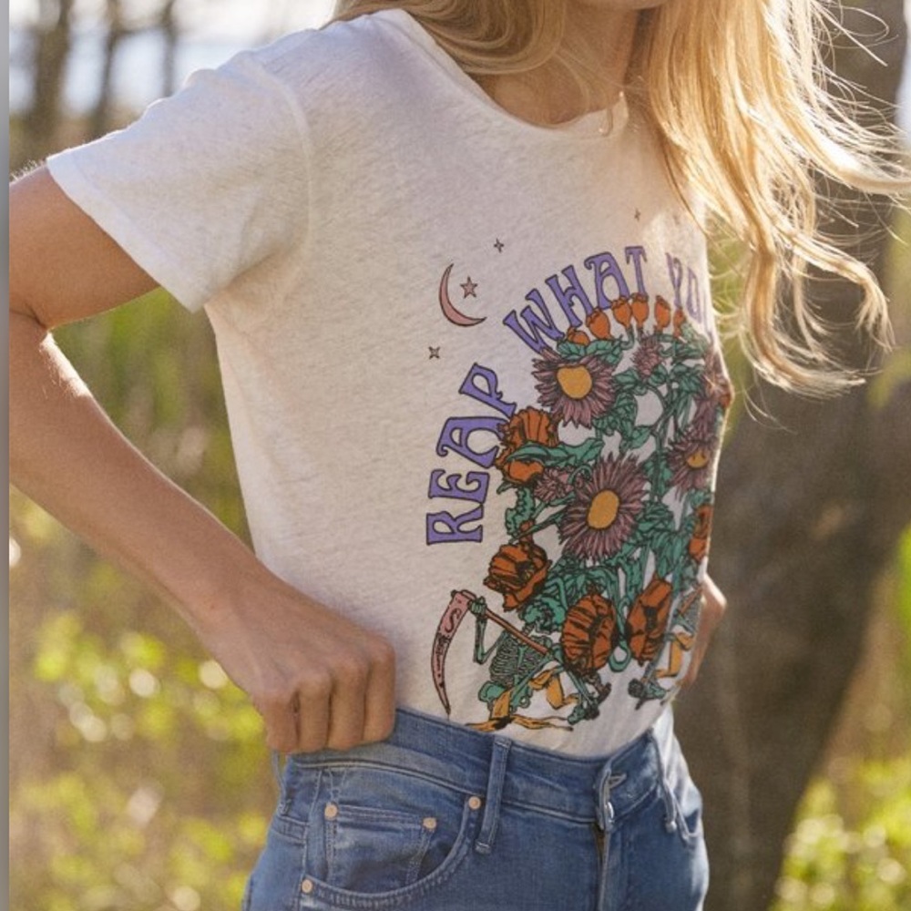 NWOT Mother Denim Reap What You Sow Tee